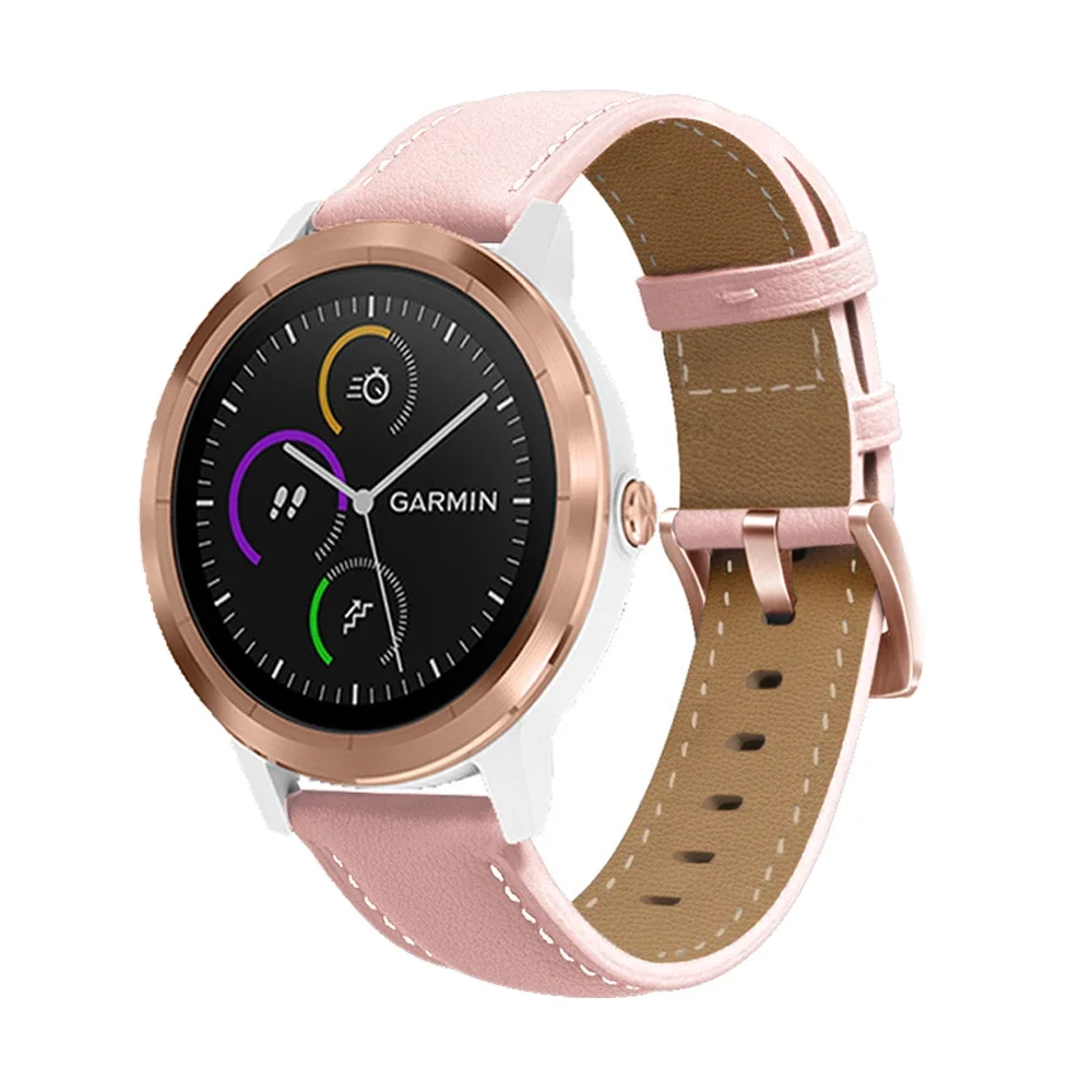 Vivoactive 3S 4S Strap For Garmin Venu 2S Vivomove 3S Forerunner 255S Active S Wristband 18mm Leather Smart Watch Band Bracelet