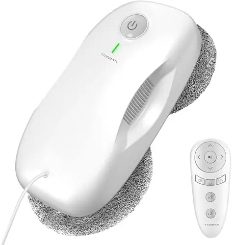 Tosima W2 Window Cleaner Robot – Auto Clean, 3800Pa Suction, Smart Path, Edge Detection, Remote Control
