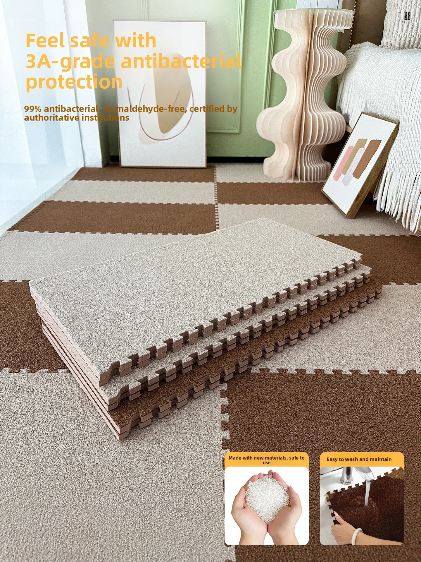 

Утолщенный плюшевый коврик для пола, противоскользящий, для детской комнаты, гостиной, прямоугольный, декоративный, легко чистится, можно стирать в машинке