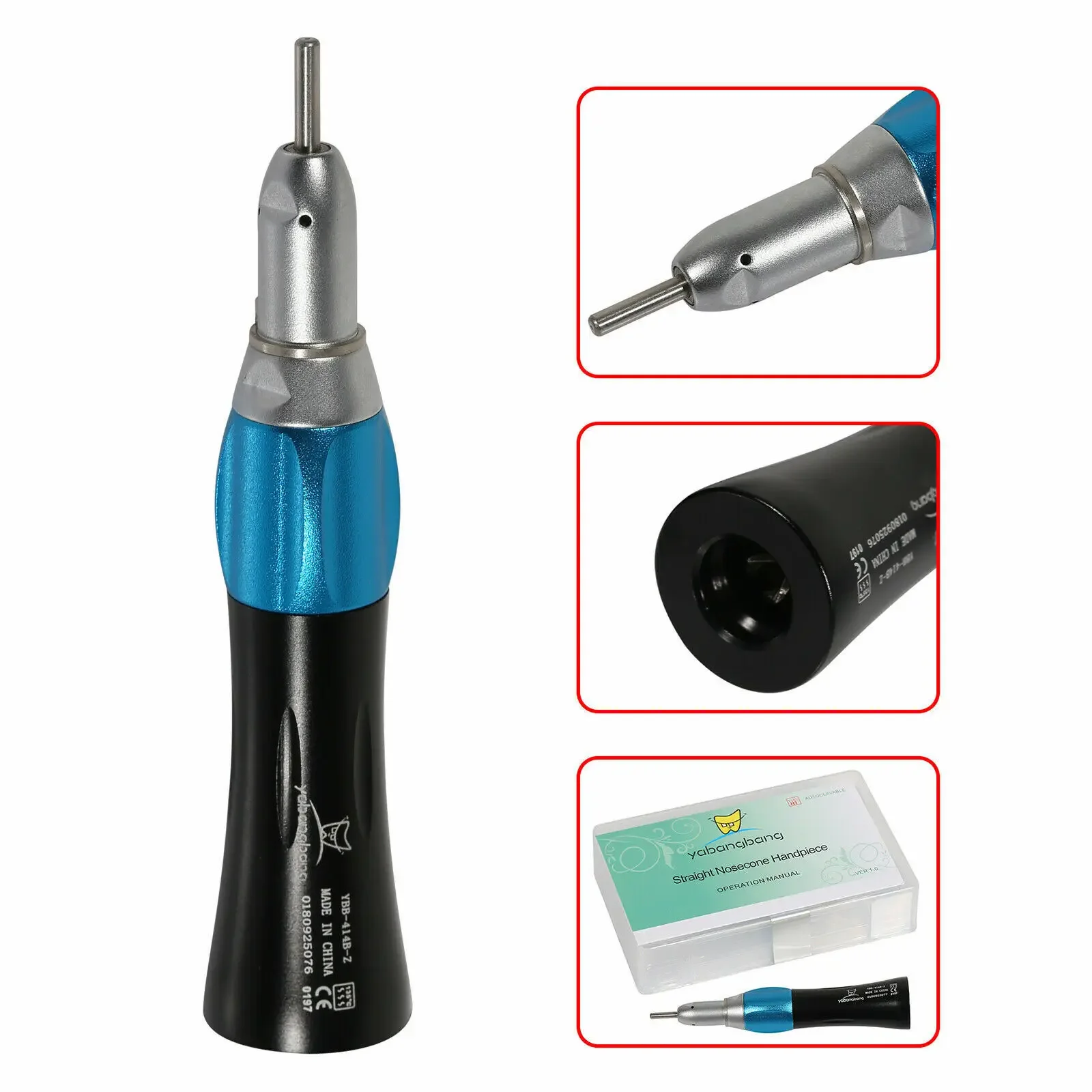 Dental Marathon 35K Micromotor Control N7 Machine/Low Speed Contra Angle Straight Handpiece Black Color