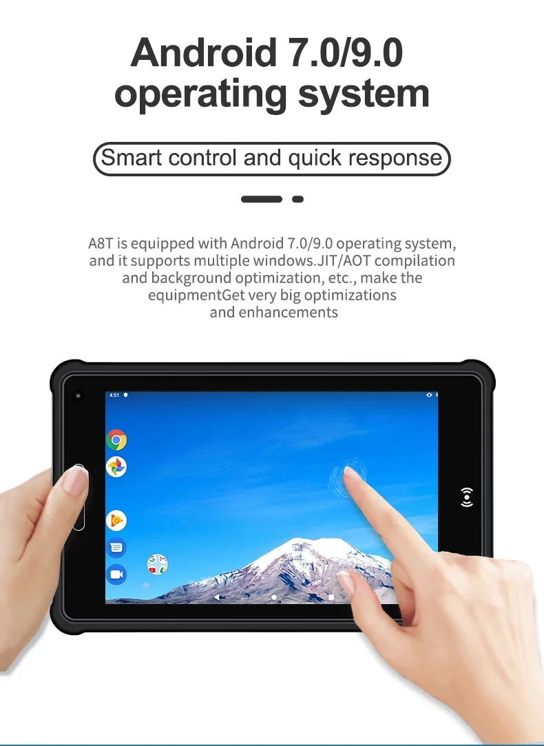 8 Inch Industrial Tablet Touch Screen 8g+256gb Rugged Tablet Pc 4g Wifi Nfc Gps Win10 Rugged Android Vehicle Car Tablet