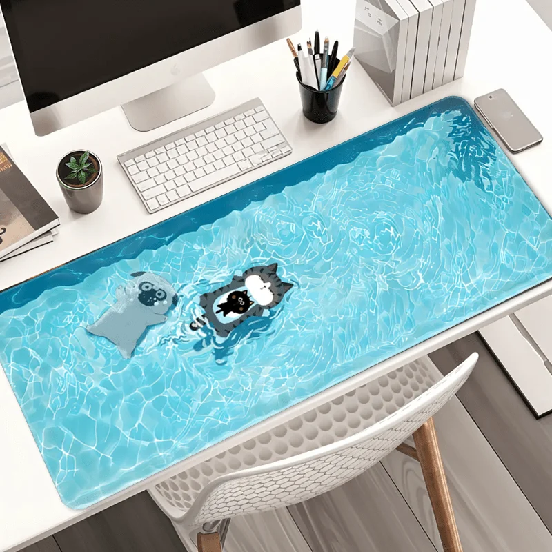 

Large Gaming Mouse Pad, Cute Dog and Cat Pattern Design,non-slip Rubber, Stitched Edges, Suitable for Computer Games and Offices