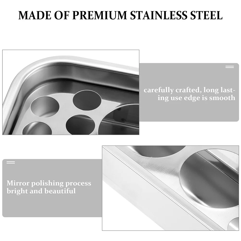 

1pc Stainless Steel Dressing Change Tray Thickened Medical Tool Plate Rustproof Round Edge Easy Clean Infusion