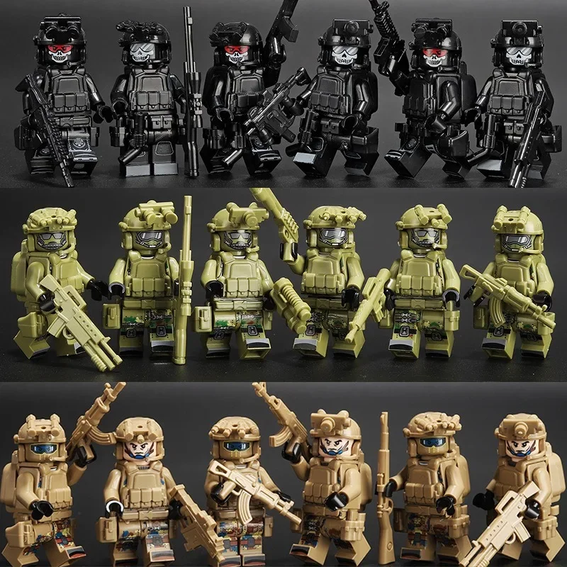 Anzahl der militärischen Bausteine, Veyron, SWAT, Wolf-Soldaten, Spezialeinheiten, Geister, SWAT-Soldaten und tragbare Spielzeuge. Geschenk – Detail 2