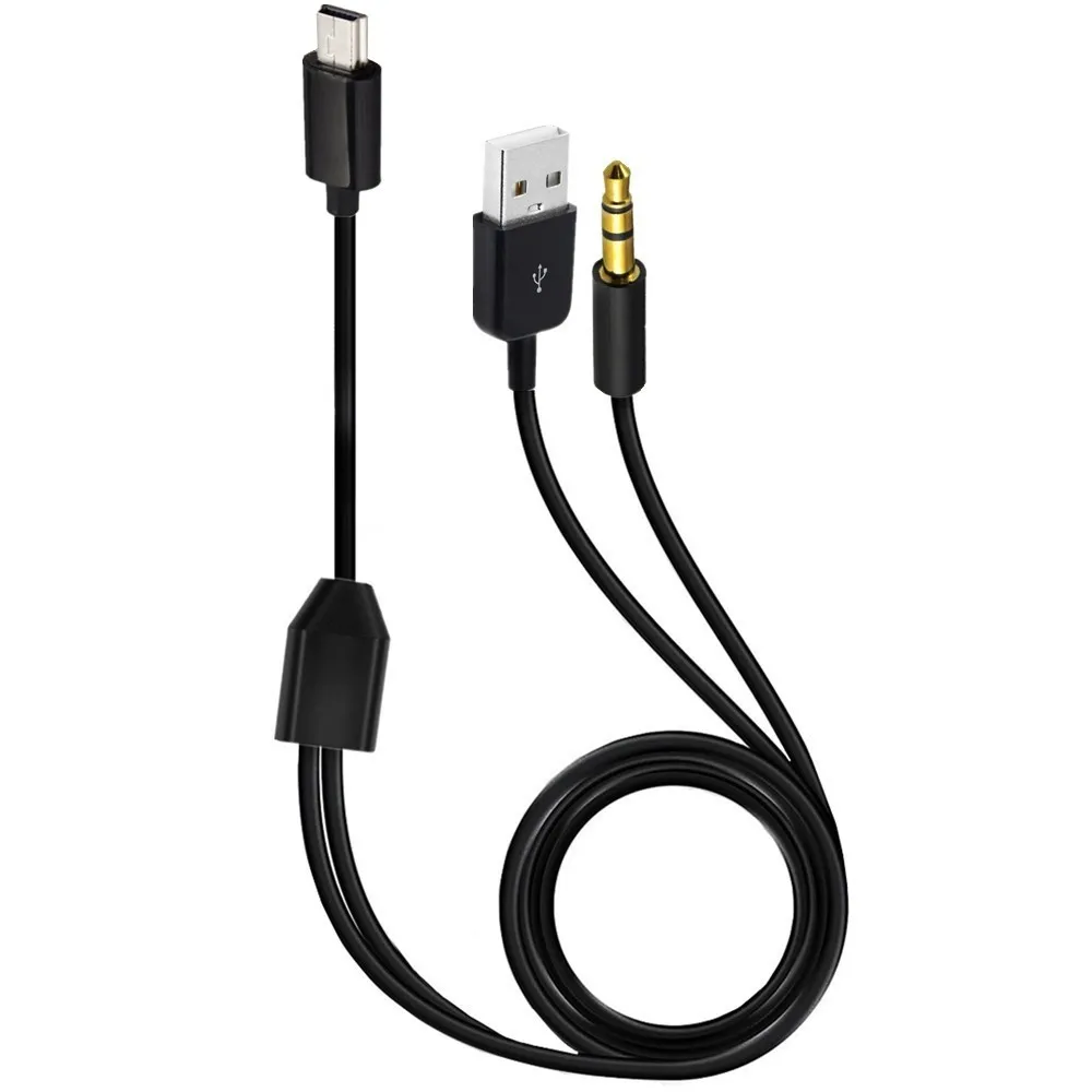 كابل مكبر صوت USB صغير مطلي بالذهب بطول 1 متر، كابل صوت 1/2، زوج mini5p، كابل مكبر صوت USB ستيريو 3.5