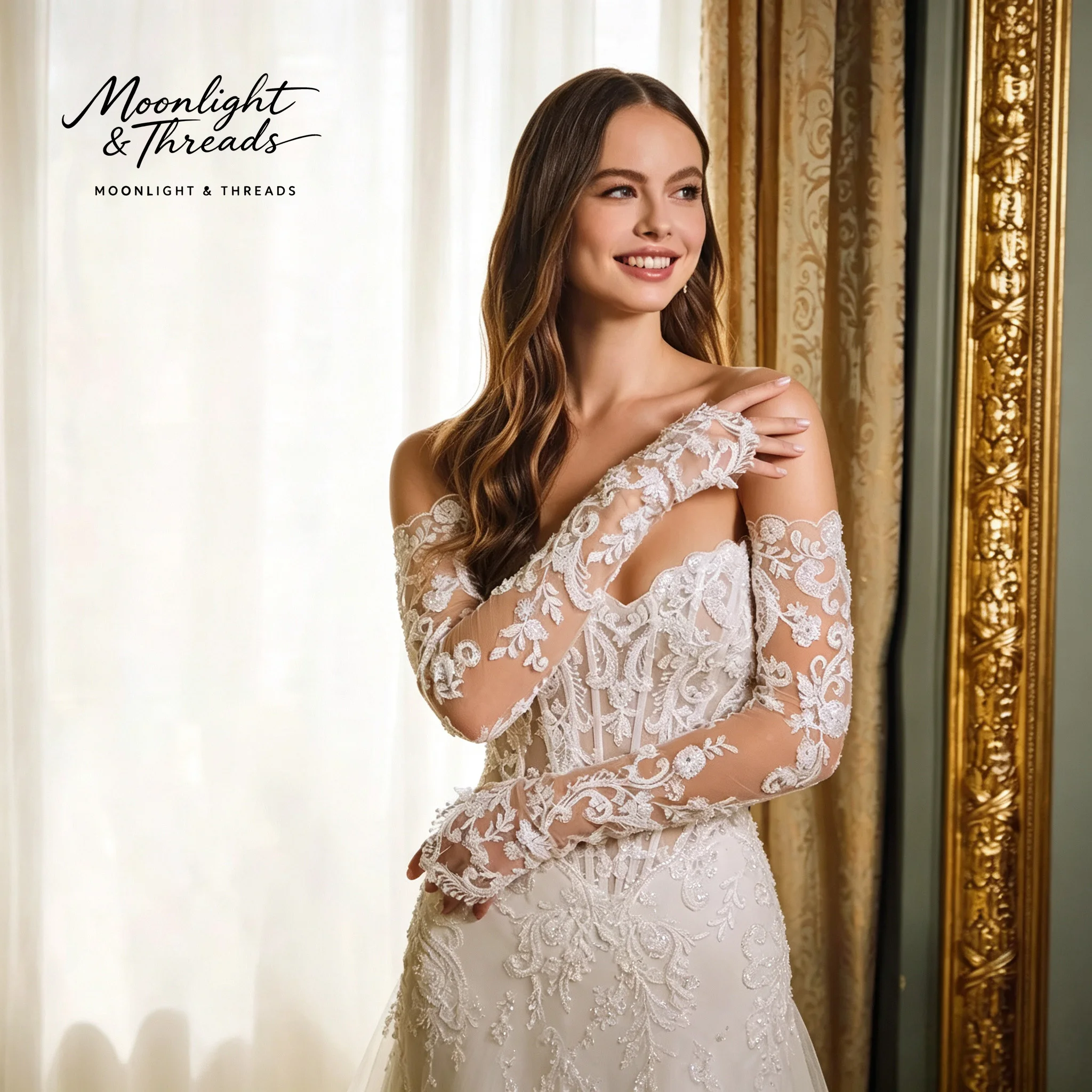 Customized Off Shoulder Mermaid Wedding Dress Lace Appliques Sweetheart Long Sleeves Bridal Gown Princess Vestidos De Novia