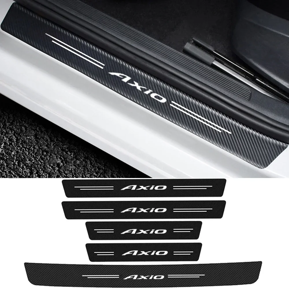 Car Door Sill Scratch Protection Trim for Toyota Corolla AXIO 2017 2018 2019 2021 2023 Rear Trunk Bumper Scuff Plate Accessories