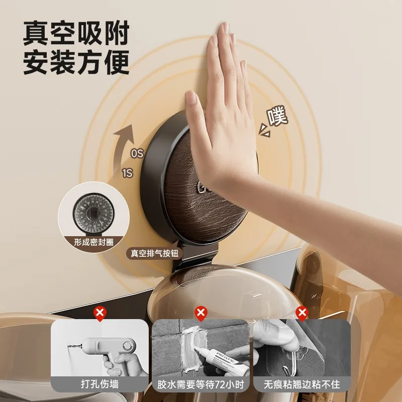 Toothbrush holder Hair dryer Shelf Suction cup Wall hanging No punching bathroom