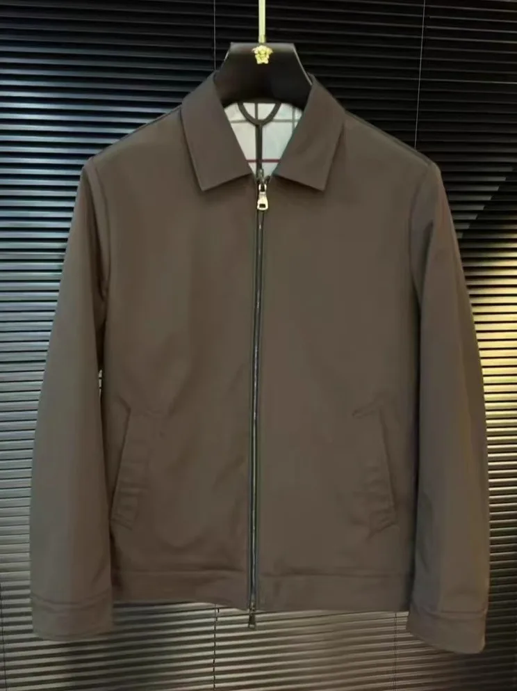 

New Men's Casual Collared Jaet Spring Autumn Faionable Lightweight Ele Sli Slim Fit Antimicrobial Chinese Brand