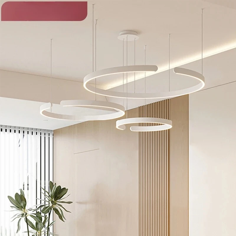 Modern C Ring LED Chandelier Luxurious Nordic Indoor Lighting Living Room Bedroom Dining Room Kitchen Office Hotel Home Lighting