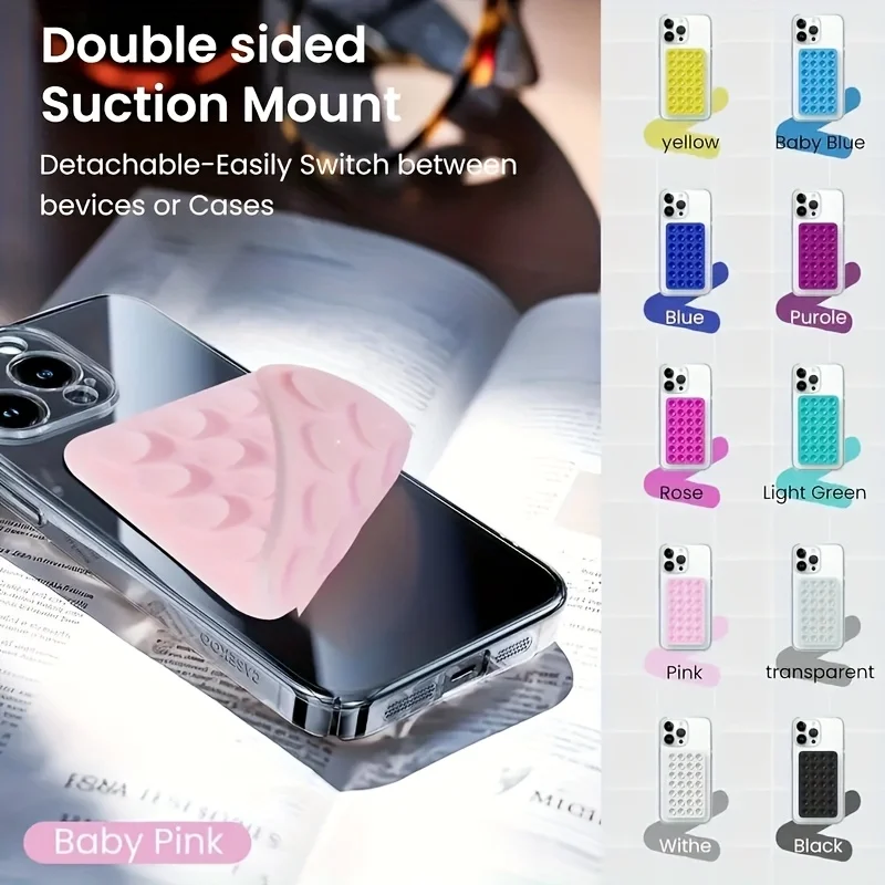 Silicone double-sided suction pad, suitable for car mobile phones, selfie and video holders, automotive electronic accessories, mobile phone accessories, car mobile phone holders - Detail 1