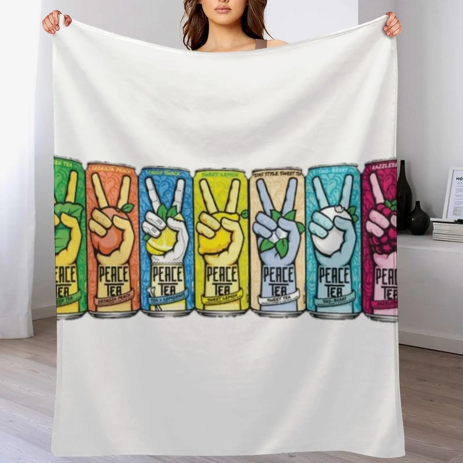peace tea Throw Blanket Elegant Warm Throw Blanket for Hotel Home