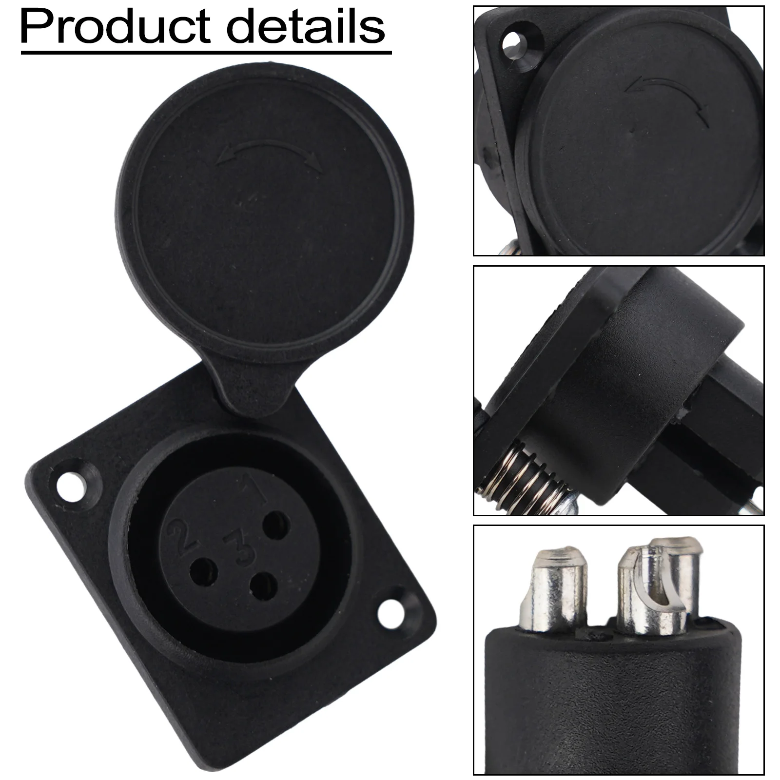 XLR 3-pin Female Socket XLR 3-pin Socket Panel Mount For Audio Female Connector with Termination Suitable for Studios