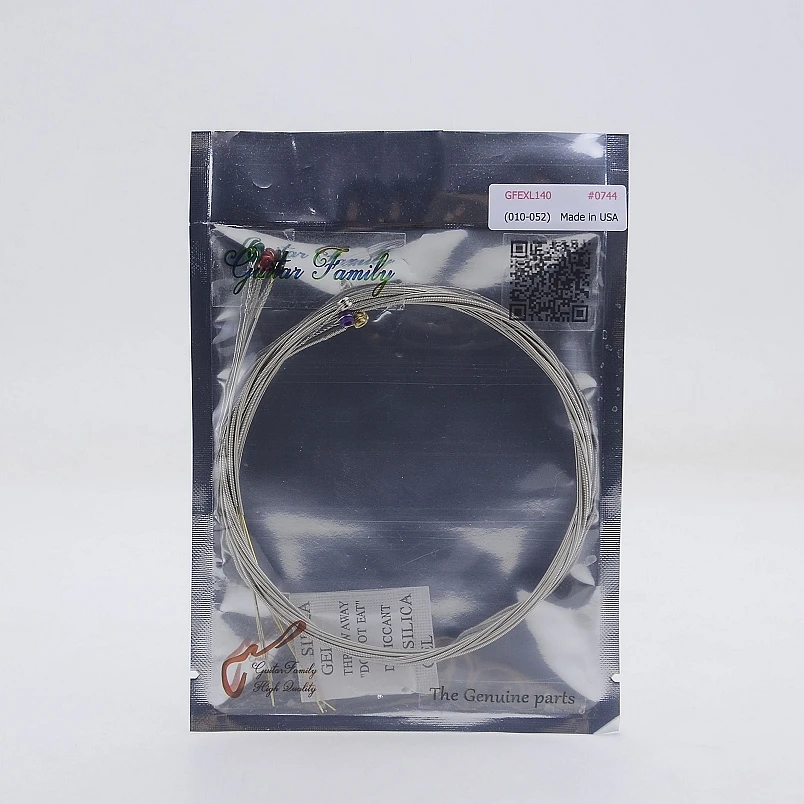 1 Set GuitarFamily GFEXL140 Nickel Wound Strings Electric Guitar Strings  ( 010-052 )  Made in USA