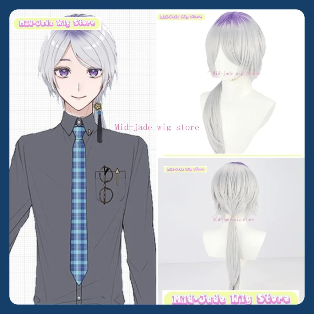 

Mid-jade Wig Store NIJISANJI Genzuki Tojiro VTuber Cosplay Wig Anime Game Role Playing Synthetic Hair Halloween Party