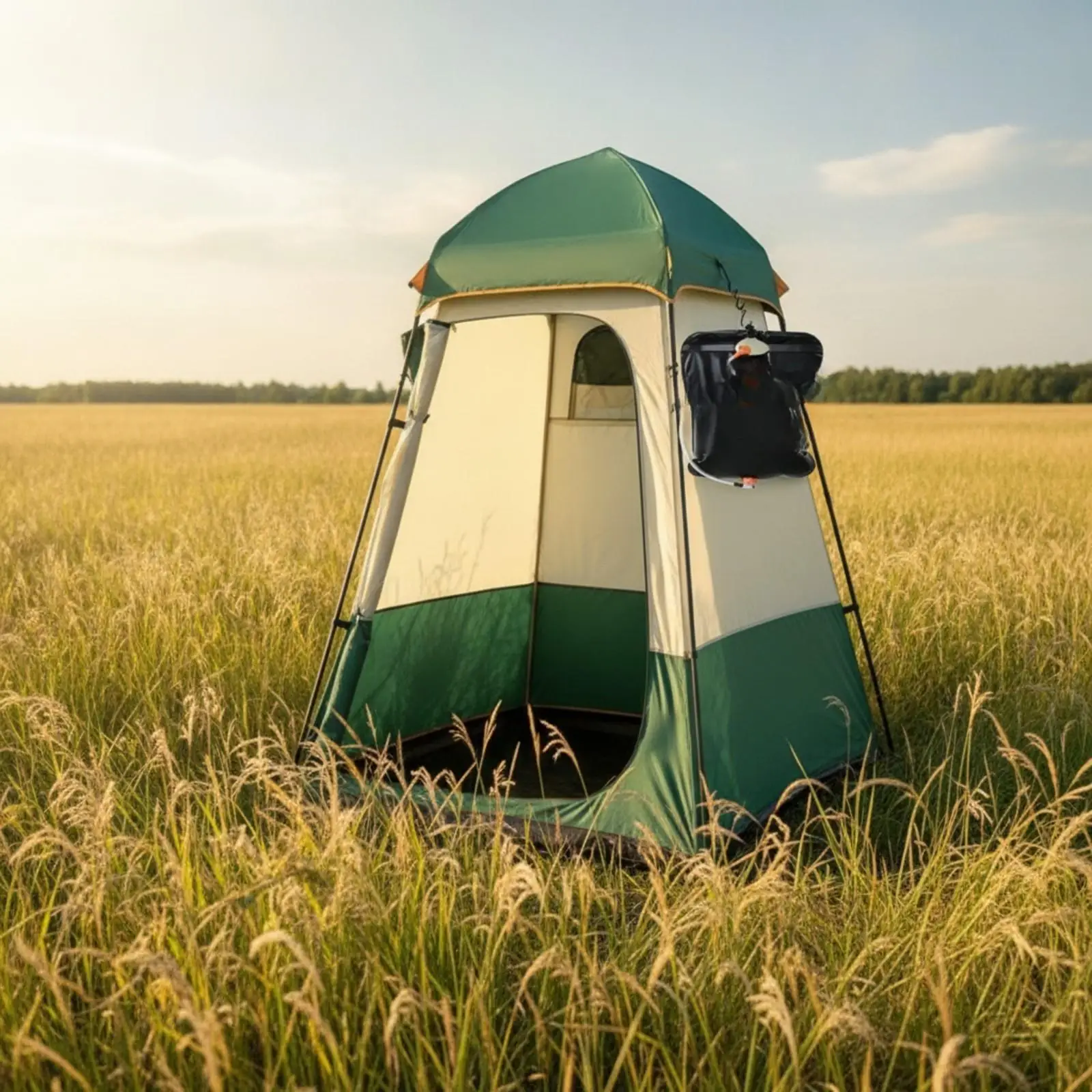 Portable Changing Tent with Solar Shower Kit Freestanding Privacy Shelter for Camping Beach Toilet
