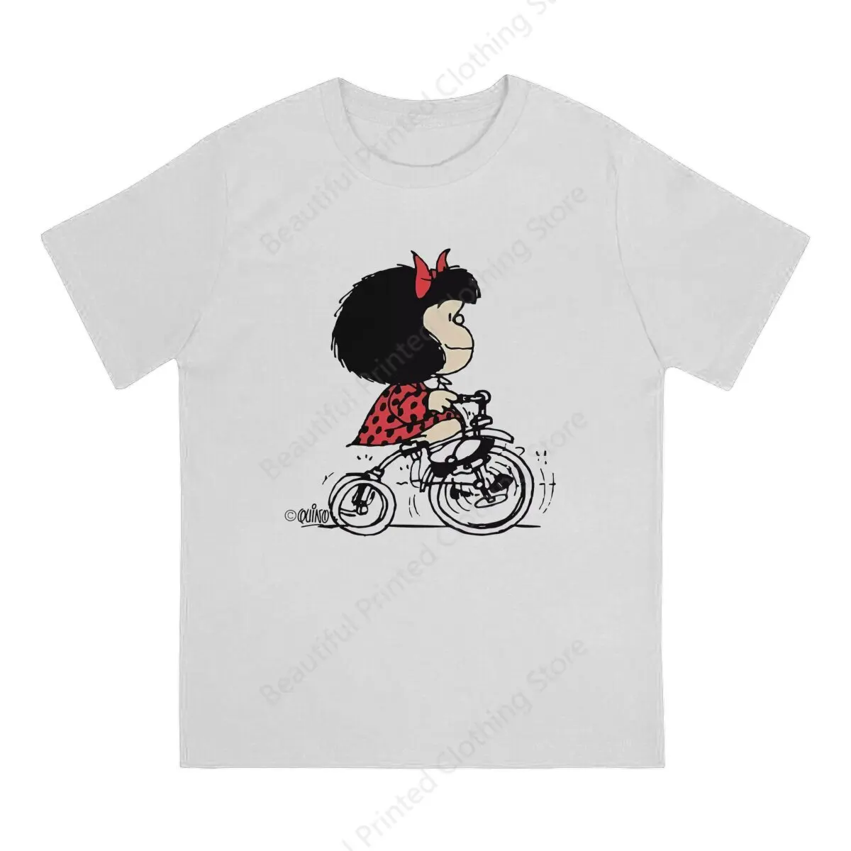 100% Cotton Mafalda T-shirt Como siempre Print Fashion Men's Women's T-Shirts Street Short Sleeve Trend Fun Versatile