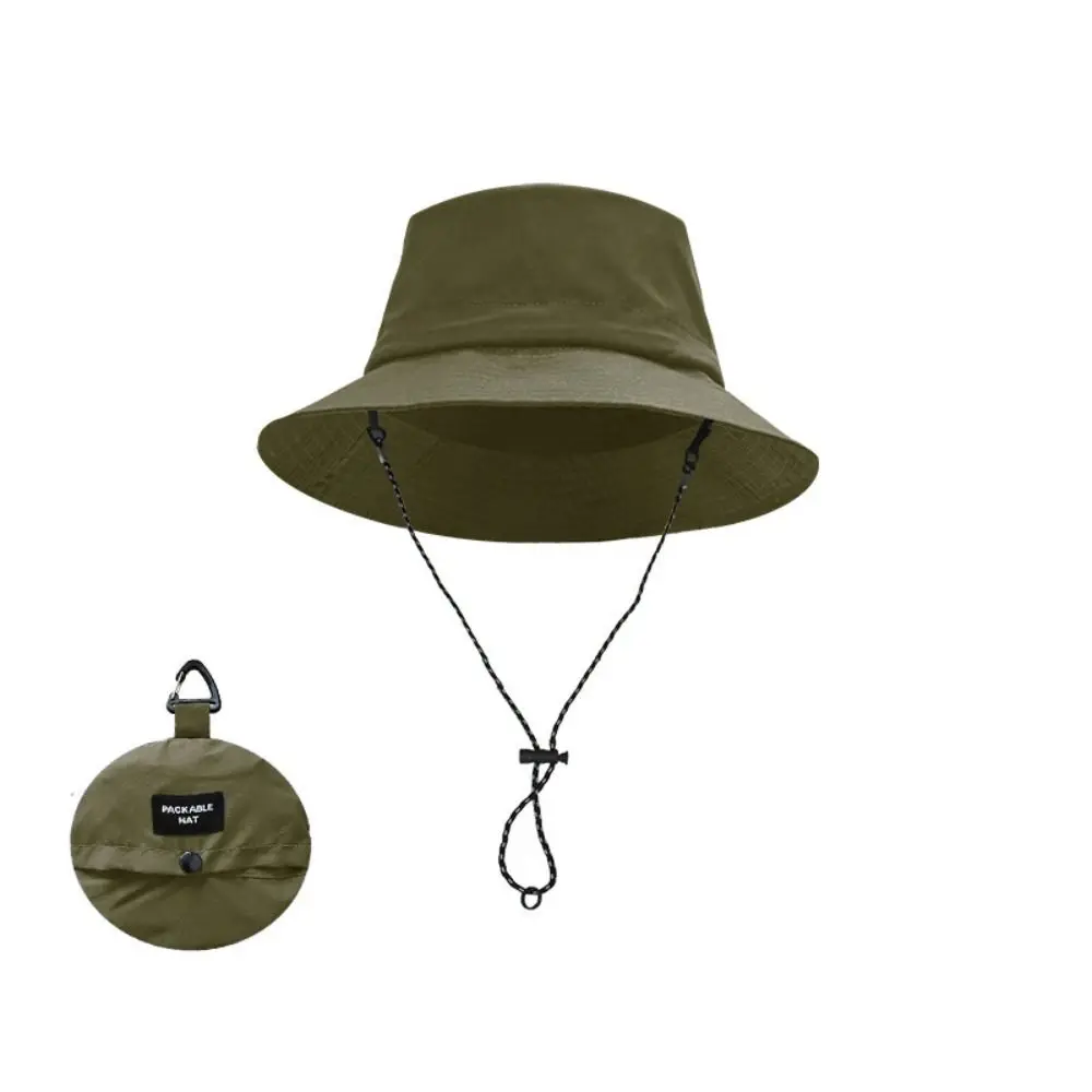 Summer Waterproof Bucket Hat Quick-drying Storage Bag Fishing Cap Sun Protection Portable Panama Cap Camping Hiking