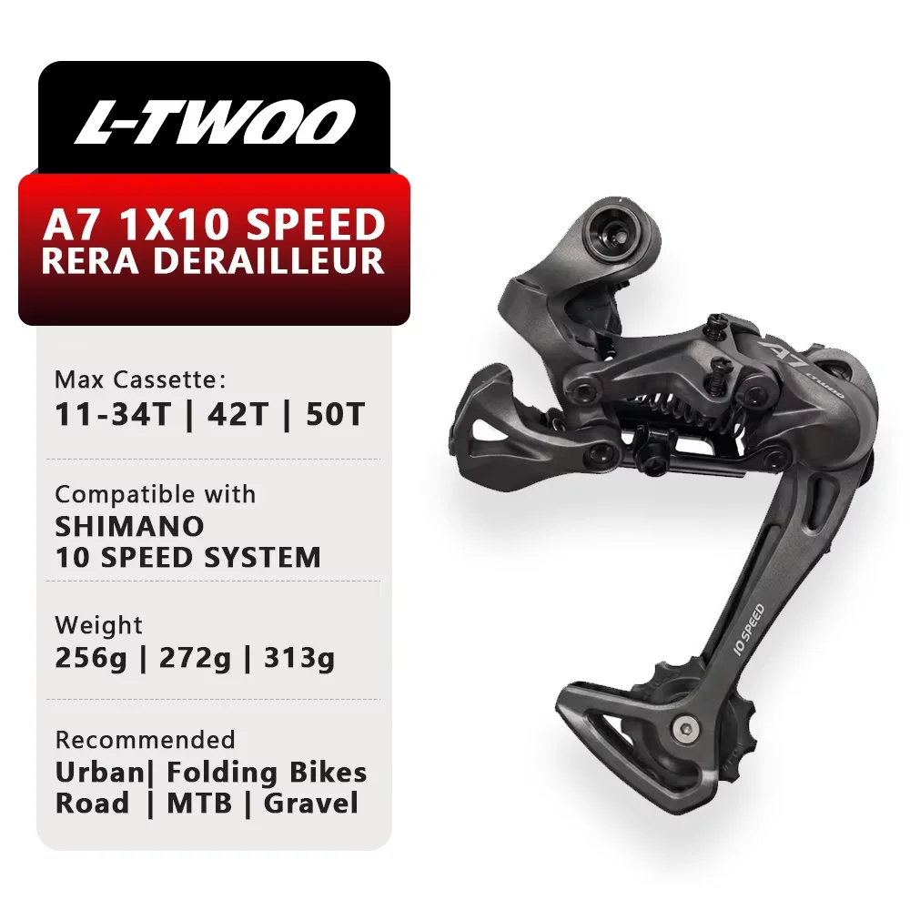 LTWOO A7 10 Speed Rear Derailleur MTB Mountain Bicycle Derailleurs Compatible with DEORE M4100 M6000 10s Folding Bike Cycle Part