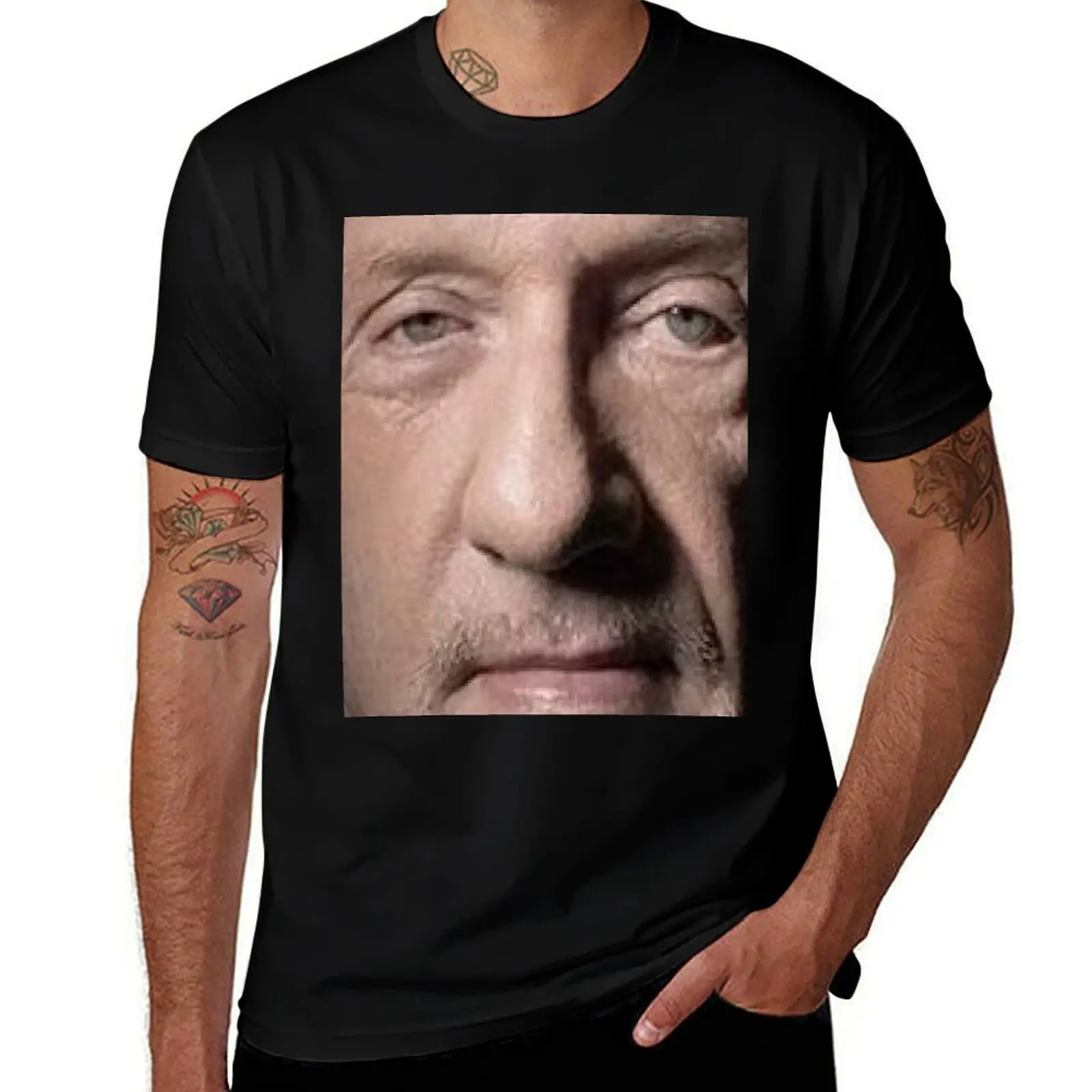 

Mike Ehrmantraut Face T-Shirt black cotton t-shirt plain for man package cotton tshirt 100% t shirts with prints T-Shirt