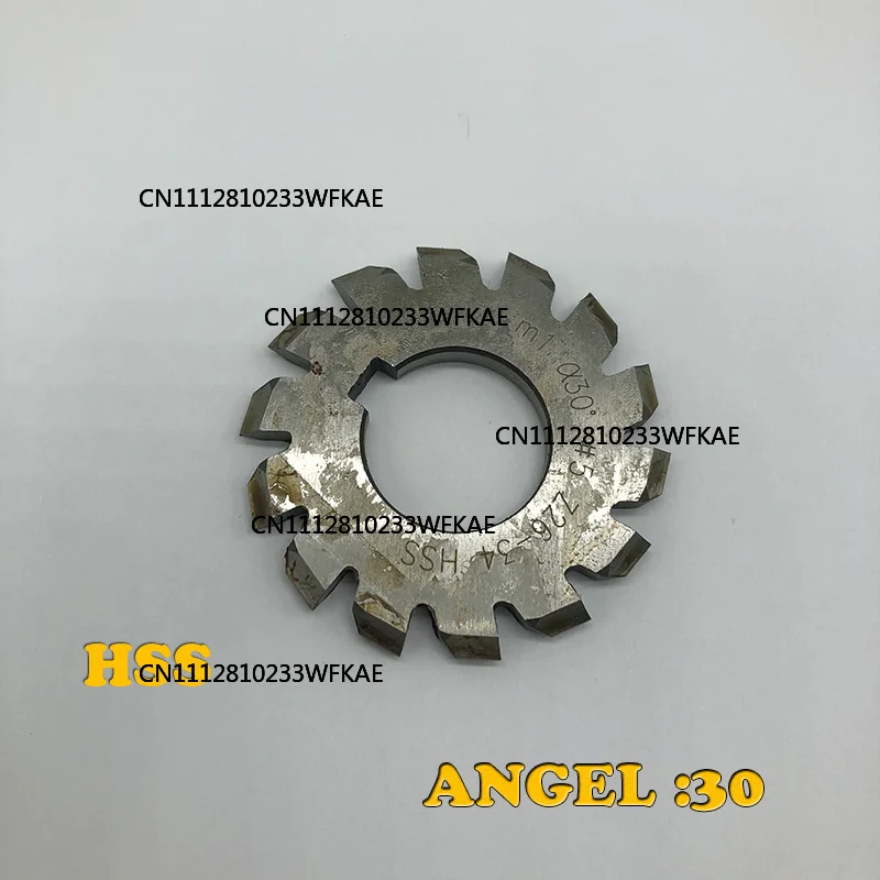 PA30 Involute gear milling cutter spline gear milling cutter pressure Angle 30 degrees m1m2m3m4m5m6m8m10