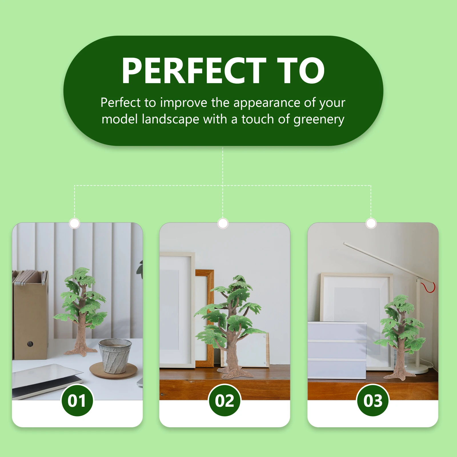 

1 Set Mini Pine Tree Decoration Plastic Ecological Landscape Prop Desktop Ornament Scene Layout Welcoming Pine Adornment Bright