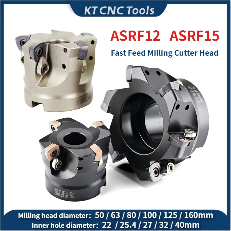 Roughing and fast feed face milling cutter head ASRF12/15 ASR ASRF SDMT SDMT1205 SDMT1505 FMB22 FMB27 Tool Holder bracket tool