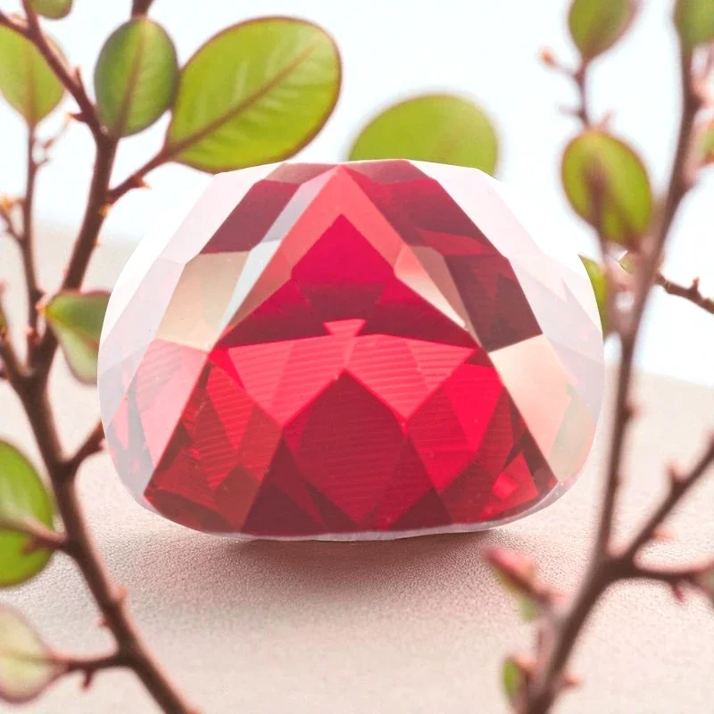 

Выращенный в лаборатории рубин, квадратная подушка, огранка, голубь, кроваво-красный драгоценный камень для подвесок, изготовление ювелирных изделий своими руками, сертификат AGL на выбор