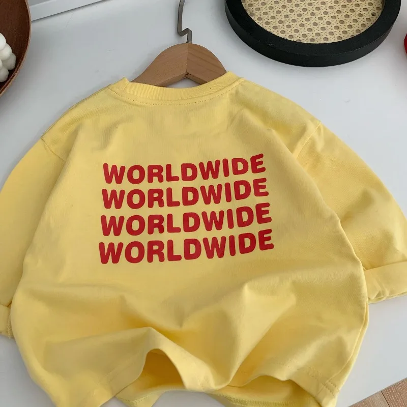 RAISE Herbst Kinder Jungen T-Shirts 2026 Buchstaben-Print Kinder Jungen Langarm Vielseitig Lässig 2-8 Jahre Baby Jungen Pullover Oberteile – Detail 7