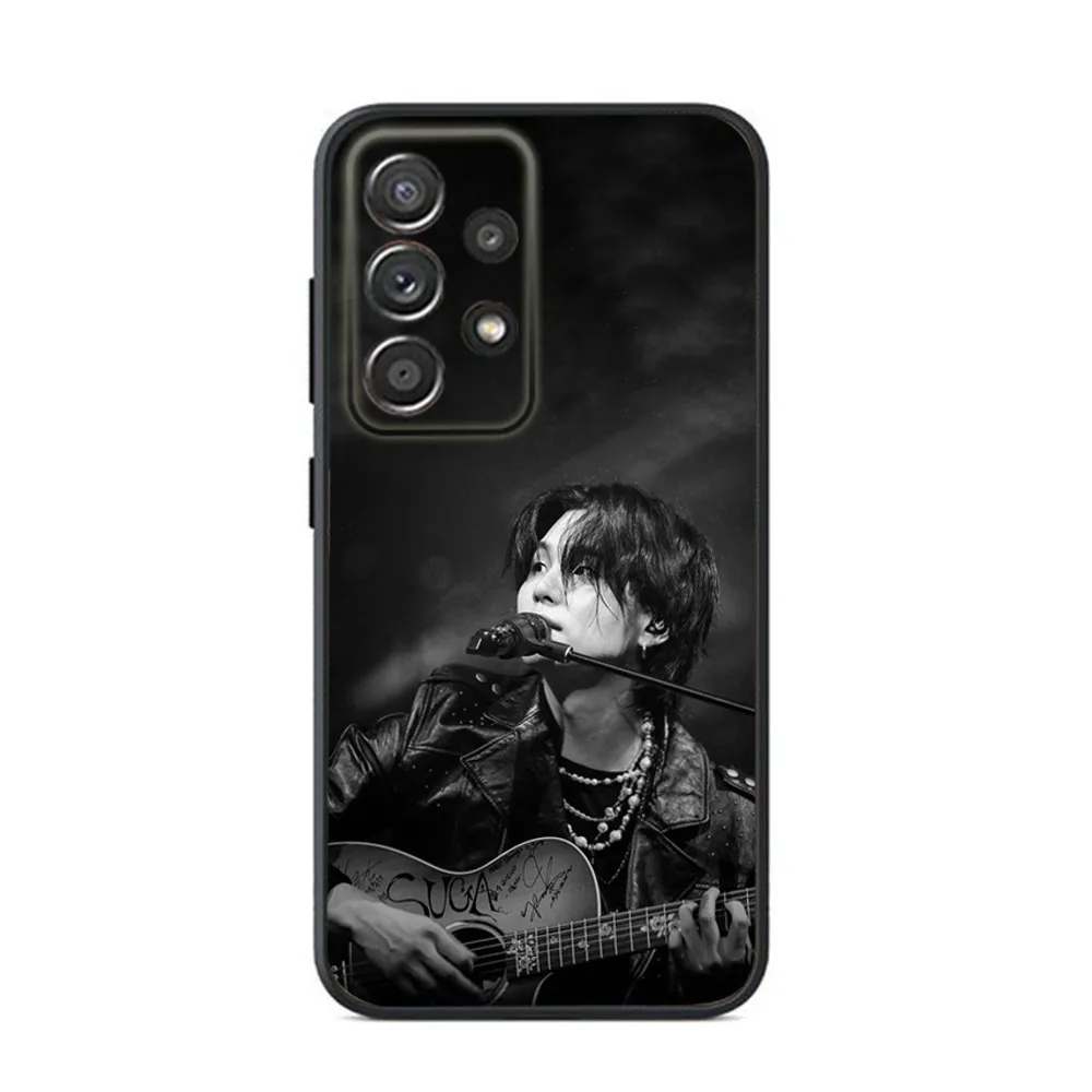 A-Agust D Yoongi S-Suga Phone Case For Samsung S24,S23,S22,S21,S20,S10,S10E,S9 Plus FE Note 20 Ultra 10,9 Plus Black Case