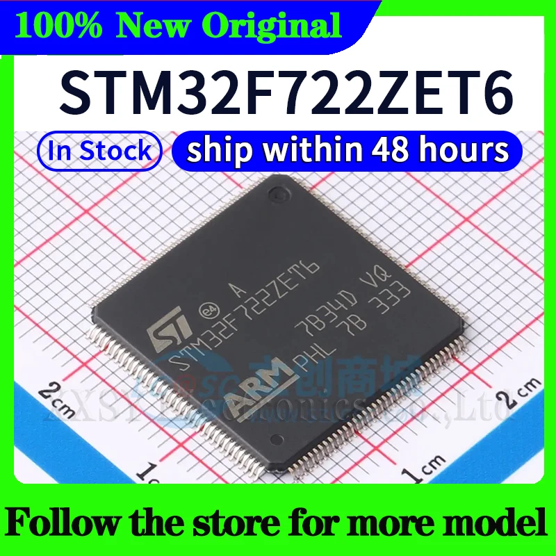 STM32F722RCT6 STM32F722RET6 STM32F722VCT6 STM32F722VET6 STM32F722IEK6 STM32F722IET6 STM32F722ZCT6 STM32F722ZET6 جودة عالية
