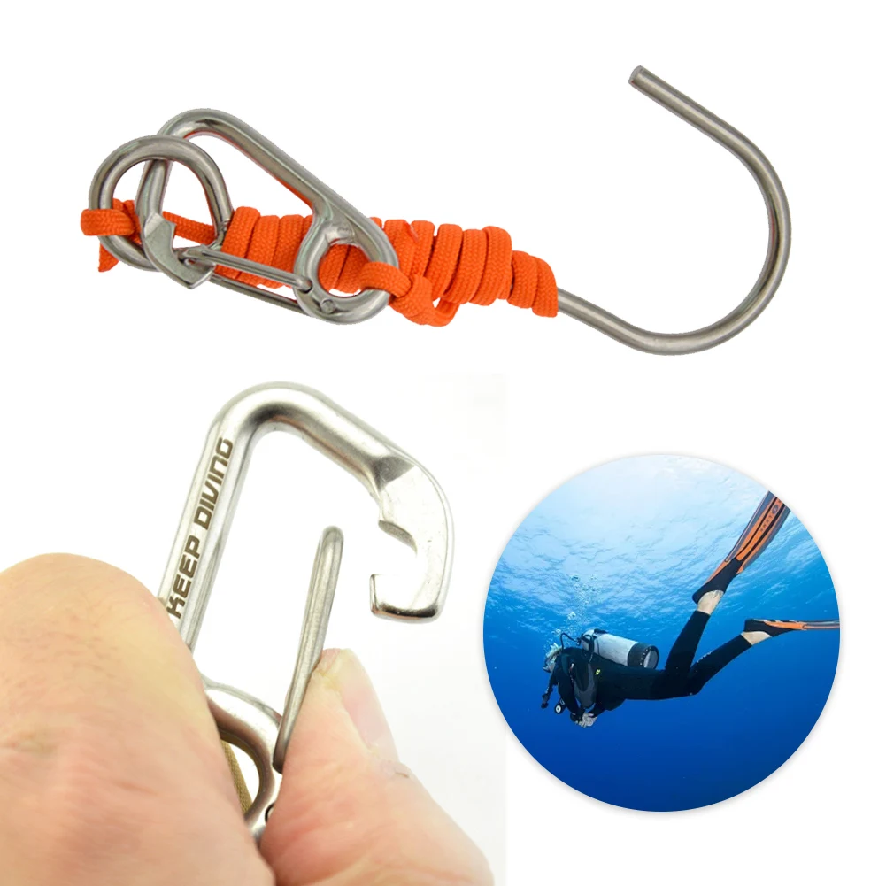 الغوص الشعاب المرجانية هوك 120 سنتيمتر دوامة لفائف الحبل الغوص الفولاذ المقاوم للصدأ هوك واحد الغوص الانجراف الشعاب المرجانية هوك للأنشطة المائية