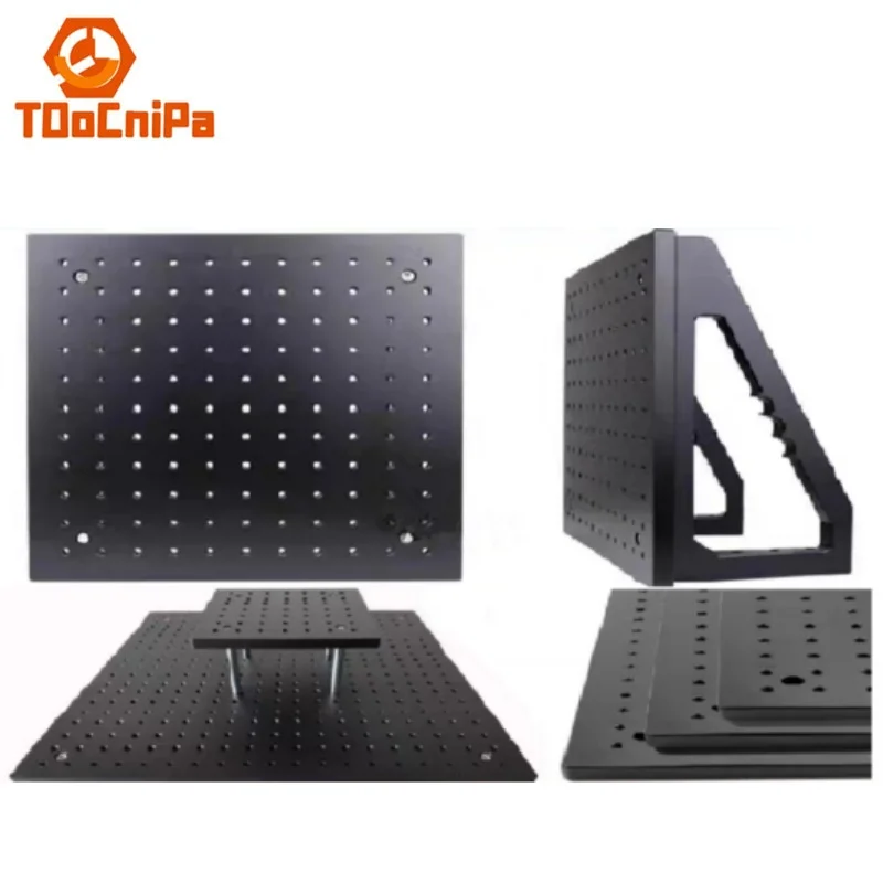 High Precision Black Anodized Aluminum M6 Tapped Mounting Holes Optical Flat Optical Plate Optical Breadboard