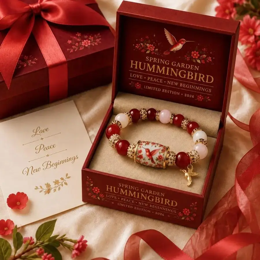 Blessing Beaded Bracelet For Women Adjustable Hummingbird Cardinal Symbolic Bracelet Jewelry Gift For Mother's Day Birthday Gift