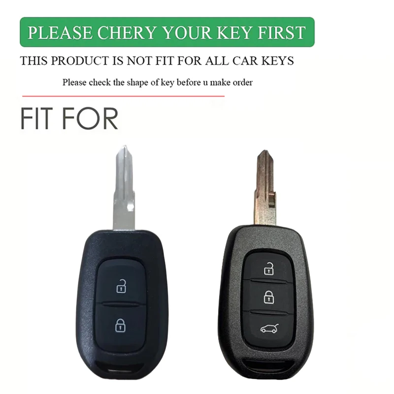 Silicone Car Key Case Cover Keychain For Dacia Duster Spring Logan Sandero Stepway Lodgy For Renault Scenic Master Dokker Duster