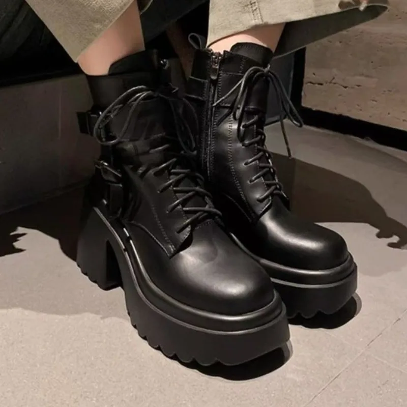 

Женские ботильоны на высоком каблуке, зимняя обувь на массивном каблуке, коллекция 2025, пикантные дизайнерские новые вечерние ботинки челси, брендовые туфли-лодочки Botas