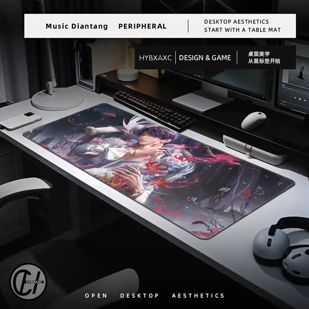 سجادة مكتبية غير قابلة للانزلاق من Love and Deepspace Rafayel Comouter لوحة ماوس أنيمي مكتب ممتدة لوحة ماوس خزانة ألعاب لوحة المفاتيح سجادة حصيرة #4