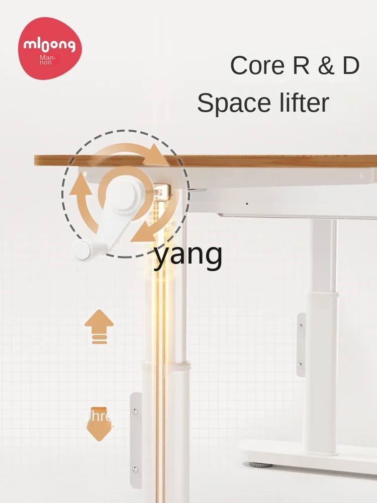 Cx-無垢材手動リフティングテーブル、子供用学習デスク、家庭用ライティングテーブル