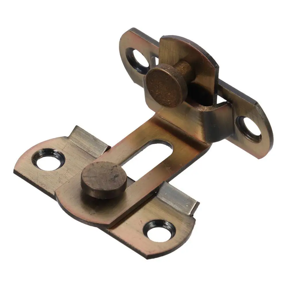 

Durable 90 Degree Door Latch Bronze 4 Inches Locking Latch Stainless Steel Hasp Bending Lock Sliding Door