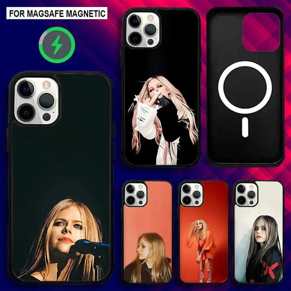 

Phone Case For iPhone 17,16,15,14,13,12,11,Pro,Max,Plus,Mini,SE4,E Magnetic A-Avril Ramona Lavigne Magsafe Wireless Charging