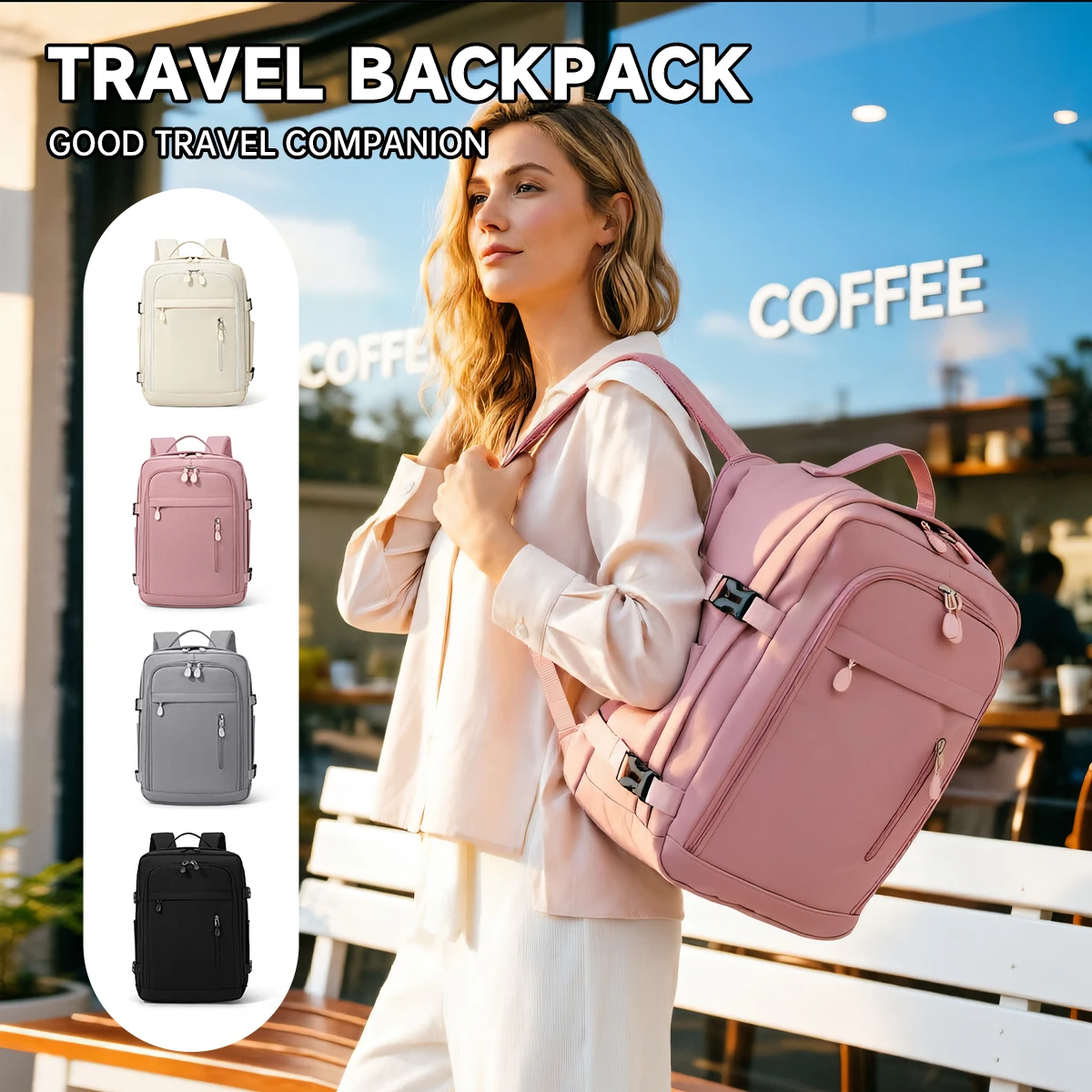 New Versatile Backpack for Girls, Storage Travel Backpack, Student School Bag, Fashionable Computer Bag, Factory Ready Stock