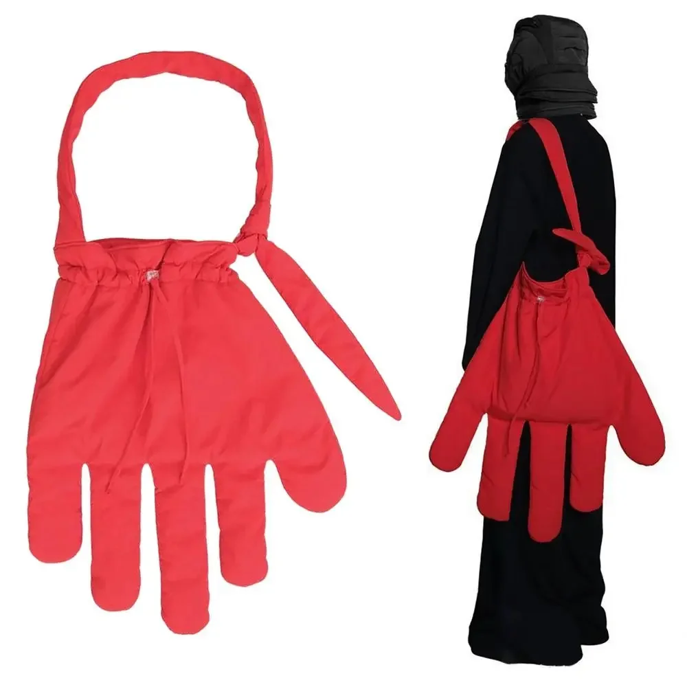 Nuevo Bolsos de guantes de nailon rojo, bolso de hombro estilo callejero de gran tamaño, bolso de compras estilo euroamericano para mujer