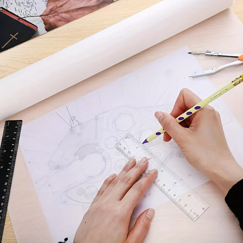 

Tracing Paper Roll 17in x 25yd, White Trace Paper Pattern Paper Translucent Tracing Paper for Sewing, Drawing, Sketch, Gift Wrap