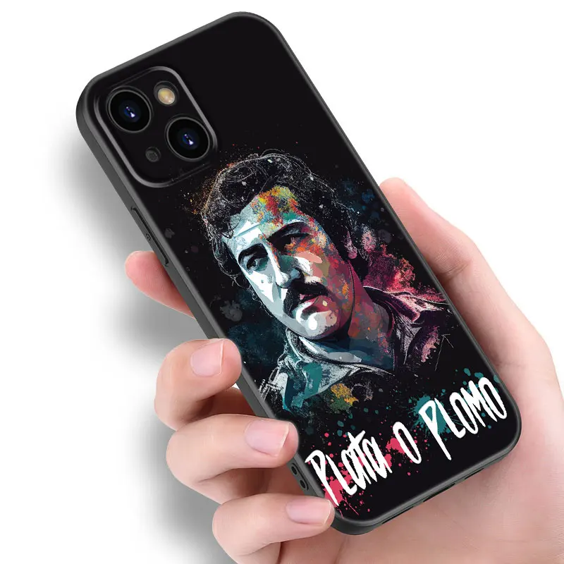 Pablo Escobar Black Silicone Phone Case For Apple iPhone 12 13 Mini 11 14 15 Pro Max 7 8 Plus X XR XS SE 2020 2022