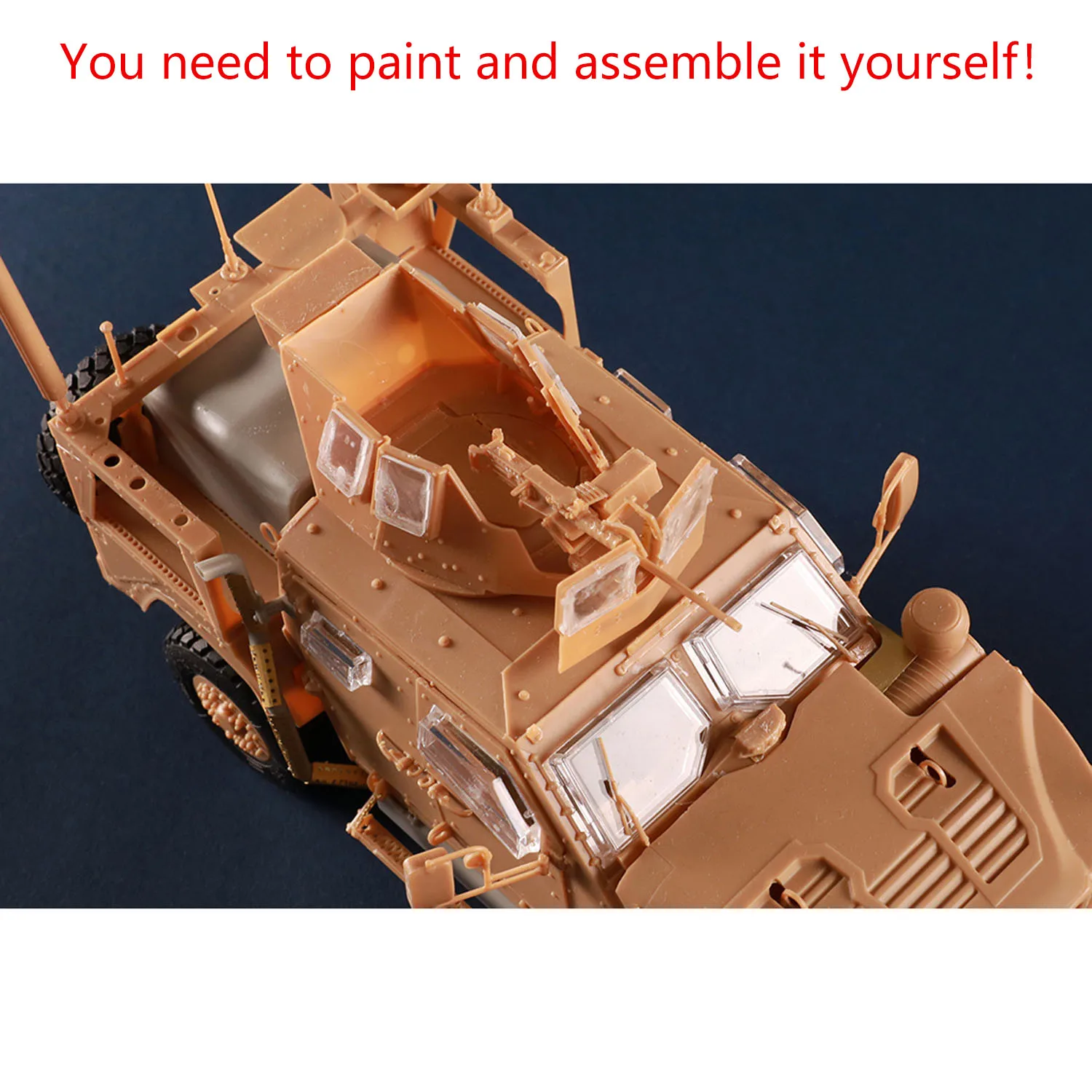 

I Love Kit 63558 1/35 M1278A1 JLTV W/ MCTAGS Gun Turret Static Model Kit Unpainted Military Vehicle Collection for Adults Gift