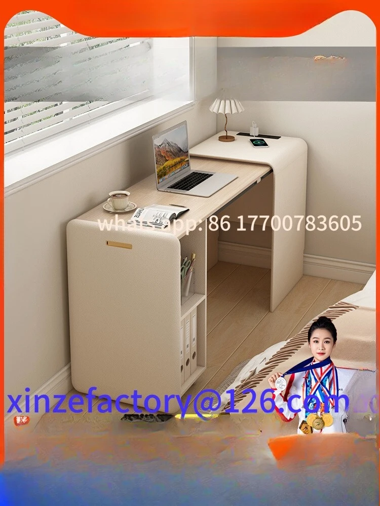 

Customizable teen bedroom desk solid wood modern minimalist