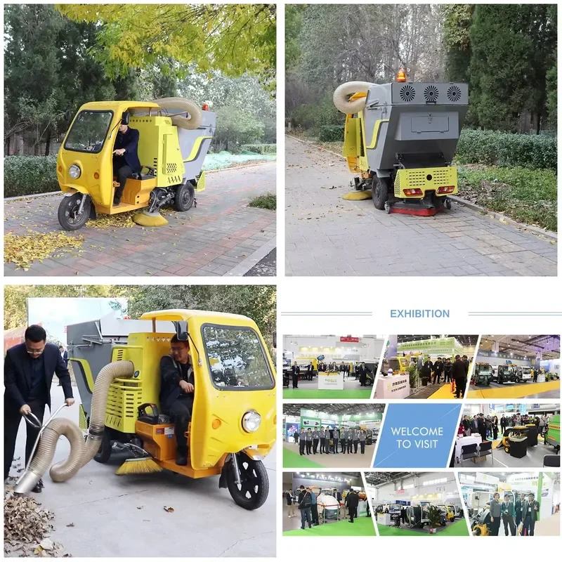 2026 Manual Leaf and Grass Collector High-Suction Electric Leaf Collector Tricycle Sweeper for Flower Beds
