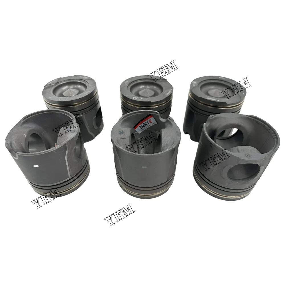 6x S00021636+04 Piston STD 128mm For 6ETAA11.8 Diesel engine