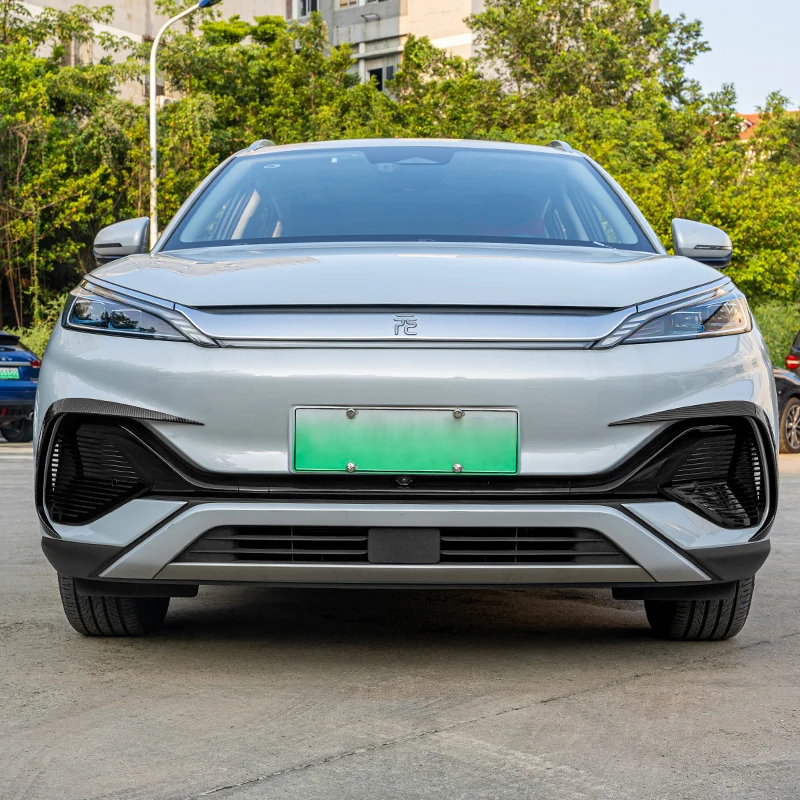 2PC Front Fog Light Trim Cover Frame Fog Lamp Eyebrow Spoiler Wind Knife ABS Self-Adhesive For BYD Atto3 yuan plus Accessories