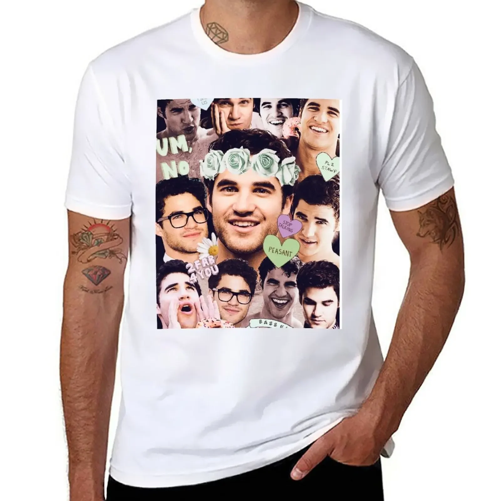 New Darren Criss T-Shirt man clothes custom t shirts design your own Men's t-shirts